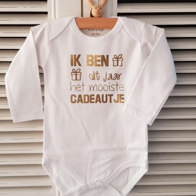 Baby Rompertje en Shirtje met eigen Tekst laten cadeau bedrukken